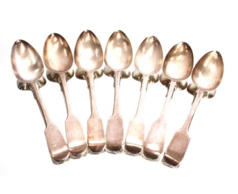 A set of six George III silver tablespoons, London 1809; six similar various dates and makers and 12 William IV and Victorian