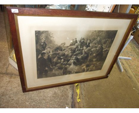 PRINT ENTITLED 'GONE TO GROUND' 110CM X 89CM 