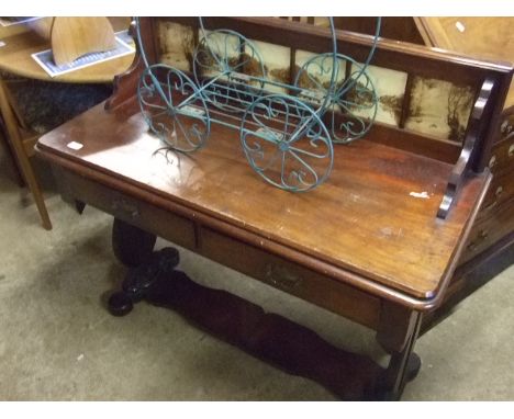MAHOGANY TILE BACK WASHSTAND 