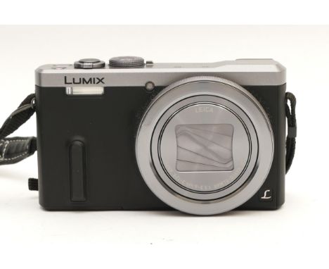 A Panasonic Lumix DMC-TZ60 digital camera, with an in-built Leica lens and case.