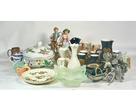 A collection of mid twentieth-century and later ceramics and glassware, to include, a Denby 'Arabesque' part service, to incl