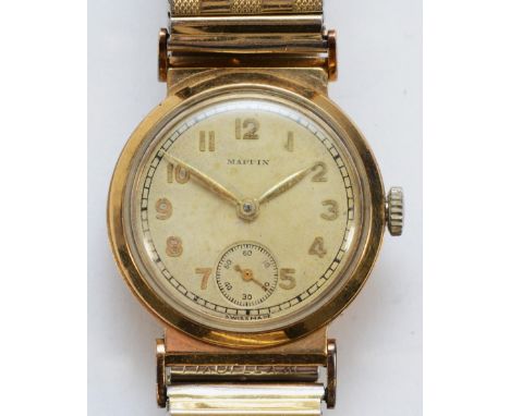 Mappin, a 9ct gold manual wind mid size gentleman's wristwatch, London 1965, 15 jewel movement, case number 420188, screw bac