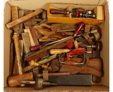 Two boxes mixed carpenters tools (2)