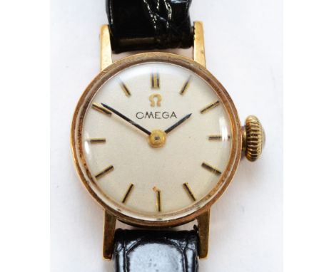 Omega, a 9ct gold manual wind ladies wristwatch, London, 1971, 17 jewel cal 485 movement, 16mm, working when catalogued