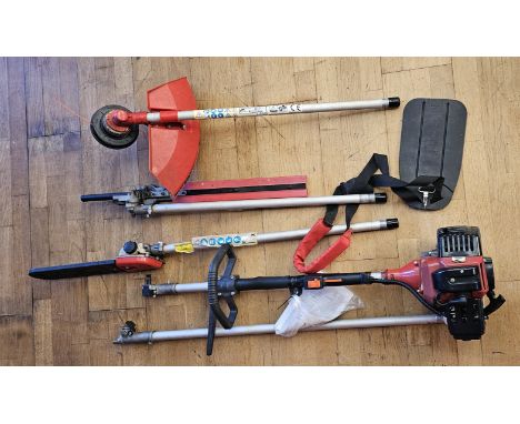 A Trueshopping.co.uk, 52cc petrol 5 in 1 multi tool, HYM524N1, strimmer, hedge cutter and chain saw