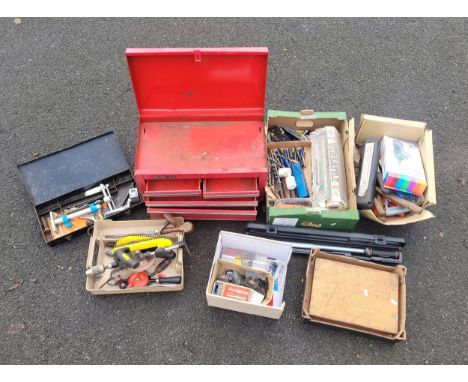 A large quantity of tools, including Stack on tool box, engineers marking plate, four boxes of mixed tools and a Norbar torqu