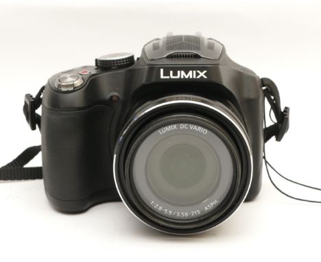 A Panasonic Lumix DMC-FZ72 digital bridge camera, with a Lumix f/2.8-5.9 zoom lens.