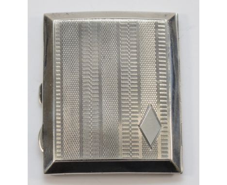 A silver cigarette case, Birmingham 1930, 87gm