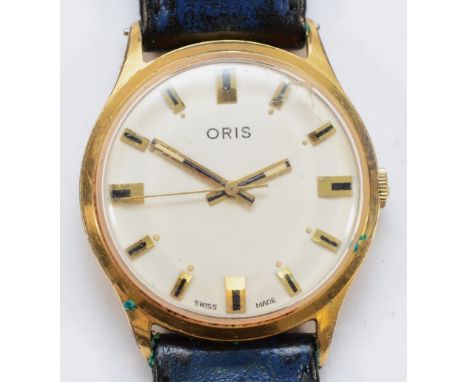 Oris, a gold plated manual wind gentleman's wristwatch, 33mm.working when catalogued