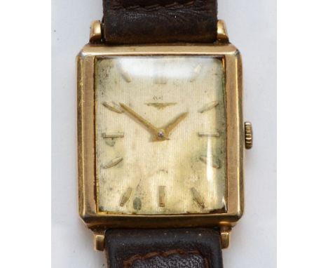 Longines, a 10K gold filled manual wind gentleman's wristwatch, c.1967, ref 5015, 17 jewel movement numbered 13,793,797, 25 x