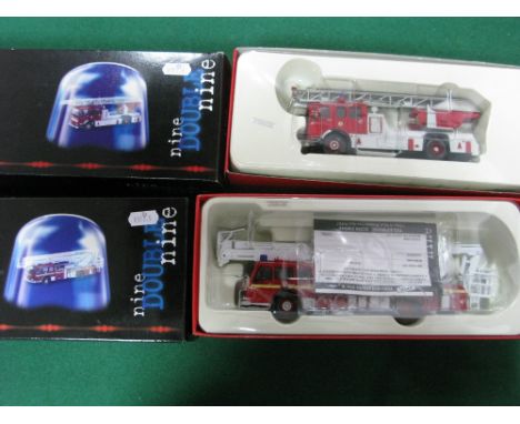 Two Corgi 'Nine Double Nine' 1:50th Scale Diecast Model Fire Service Vehicles, including #CC10305 AEC Mercury/Merry Weather 1