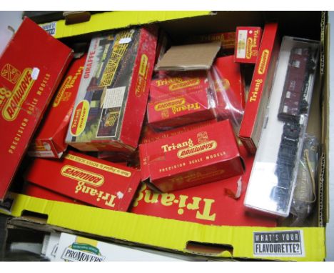 A Quantity of Predominately Tri-ang Railways "OO" Gauge Locomotive, Rolling Stock and Accessories, including wagons, vans, vi