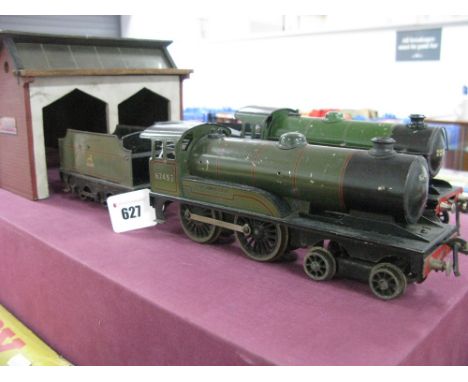 A Post War 'O' Gauge 4-4-0 'Prince Charles' Locomotive and Tender by Basset-Lowke, clockwork, finished in BR green, R/No. 624