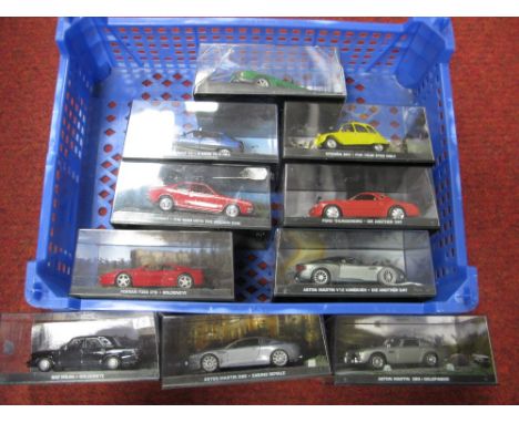 Ten 'Pieceworks' James Bond Themed Diecast Model Vehicles, including Ferrari F355 GTS - Goldeneye, AMC Hornet, The Man with t