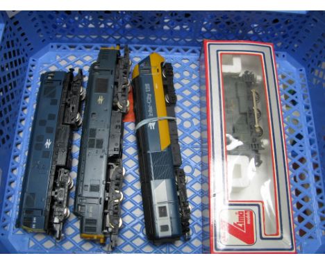Three Hornby "OO"Gauge/4mm Diesel Unboxed Locomotives, class 25 BR blue R/No 25241, good, class 37 Co-Co, BR blue R/No 37073,