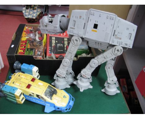 A Quantify of Original Star Wars Trilogy Plastic Space Vehicles and Similar, including AT-AT, mini rigs, space precinct DC po