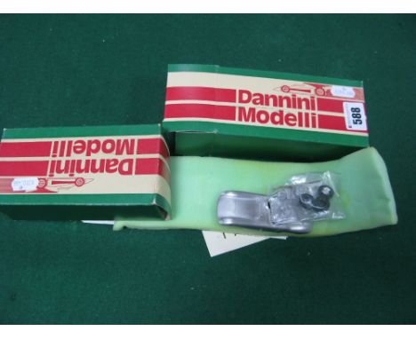Two 1:43rd Scale Dannini Modelli White Metal Model Racing Car Kits, comprising of Ferrari 750 Monza, Ferrari 246 SP V6 2½L 19