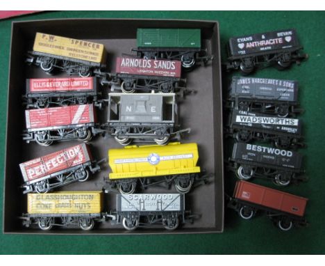 Fifteen 'OO' Gauge/4mm Unboxed Items, rolling stock by Hornby, Lima, etc, private  owner wagons, brake van, etc fair to very 