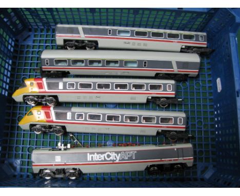 Hornby 'OO'Gauge/4mm Class 370 "APT" Five Car Set, centre cars R/No.'s SL48601/48602 end units, SL48101/48102. Plus power car