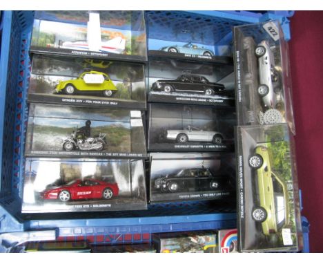 Ten 'Pieceworks' James Bond Themed Diecast Model Vehicles, including Acrostar - Octopussy, BMW 23 - Goldeneye, cased.