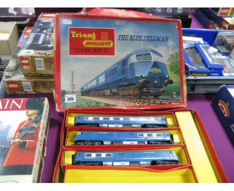 Tri-ang 'OO' Gauge/4mm Ref RS.52 "The Blue Pullman" Train Set - comprising Bo-Bo Diesel Power car and dummy end unit. Plus ce