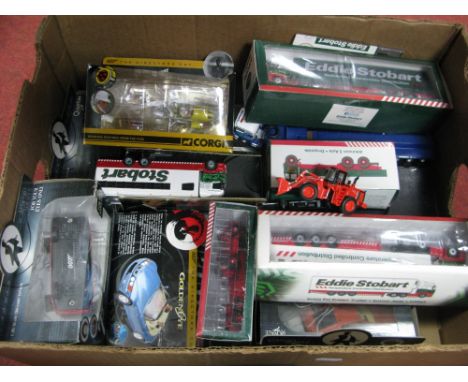 A Quantity of Diecast Model Vehicles, by Corgi,, Atlas Editions and other James Bond and Eddie Stobart themes noted including