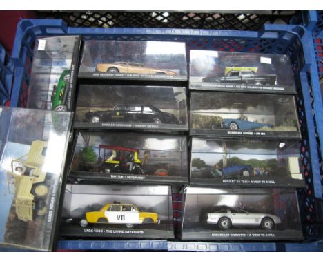 Ten 'Pieceworks' James Bond Themed Diecast Model Vehicles, including Lada 1500 - The Living Daylights, AMC Matador Coupe - Th