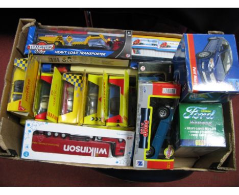 A Quantity of Diecast and Plastic Model Vehicles, by Maisto, HTI, Powco Toys, Newray, boxed.