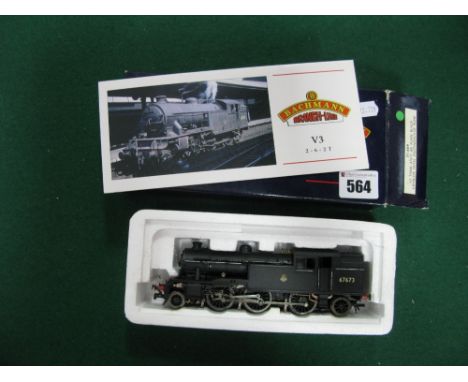 Bachmann "OO" Gauge/4mm Ref 31-609 Boxed Class V3 2-6-2 Tank Steam Locomotive, BR black, R/No 67673, overall good, signs of "
