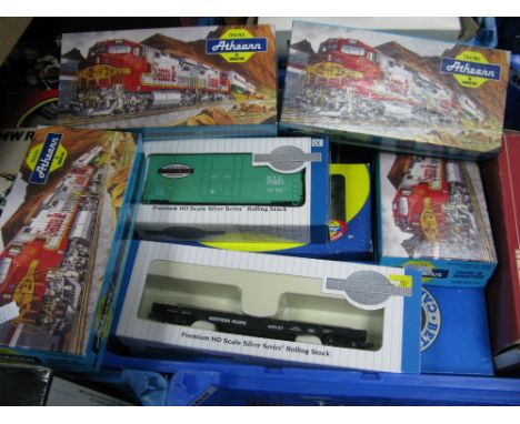 Ten "HO" Gauge Outline American Rolling Stock Items, by Athearn, Bachmann, Mantua, Bethlehem Car Works part built kits noted.