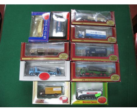Ten 1:76th Scale Diecast Model Commercial Vehicles, by EFE including Atkinson Car Transporter, boxed.