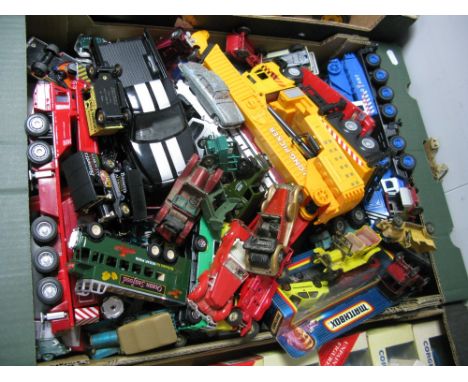 A Quantity of Playworn Diecast and Plastic Model Vehicles, by various makers.