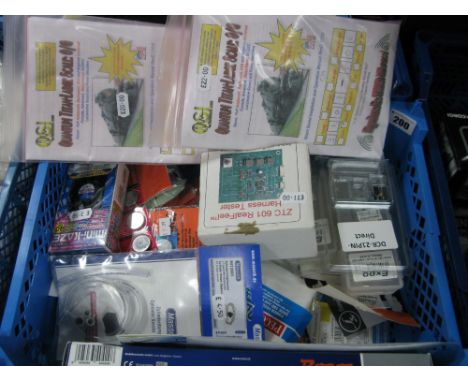 A Quantity of Electric/Electronic Components from a Railway Modeller Workshop, sound decoders (2), ZTL601 harness tester, fla