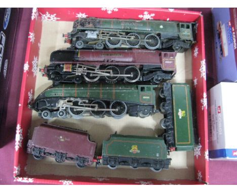 Three Hornby Dublo 4mm 4-6-2 Steam Locomotives, unboxed two rail Duchess Class BR maroon "City of Liverpool" R/No 46247 and f