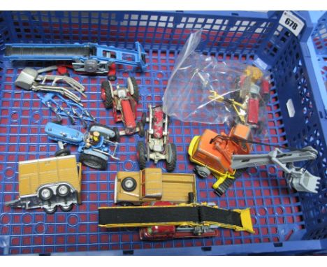 A Quantity of Original Corgi Diecast Vehicles, all farm related including Ford Super Major Tractor, all playworn.