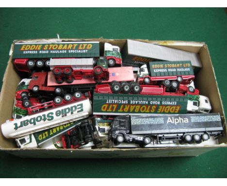 Approximately Twenty Diecast Model Commercial Vehicles, predominately, by Oxford, many Eddie Stobart Liveried Vehicles noted,