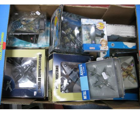 A Quantity of Diecast Model Aircraft, nearly always with a military theme by Collection Armour, Lledo, Corgi, Solido and othe