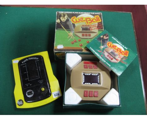 Two Early 1980's Electronic Hand Held Games, comprising of Palitoy 'Alex Higgins Plays Electronic Cue Ball', instruction leaf