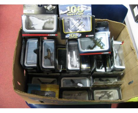 Twenty Corgi Diecast Model Aircraft, Tank, including Vulcan XL426, boxed.
