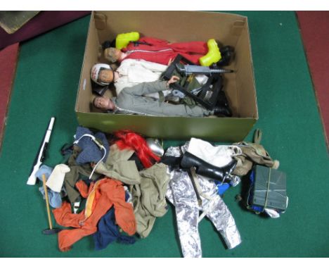 Three 1960's Painted Headed Action Man, a good selection of Quarter Masters Stores, including both battle and formal military