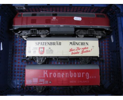 Rivarossi 'O' Gauge/7mm Continental Outline DB Railway Class 216 Bo-Bo Diesel Locomotive, silver/grey/ red livery, R/No. 2160