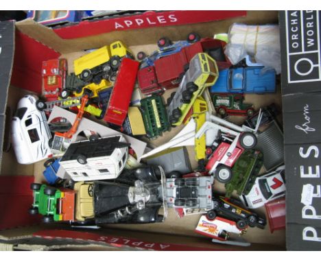 A Quantity of Diecast Model Vehicles, by Matchbox, Gama, Burago, Corgi, Days Gone and other, plus other items, playworn.