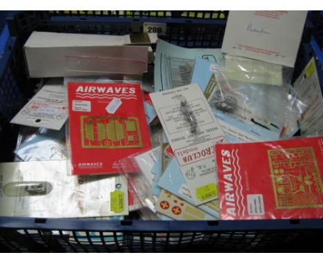 A Quantity of White Metal, Brass, Model Kit Spare Parts, components by Aero Club Models, P.P Aeroparts, Airwaves nearly alway