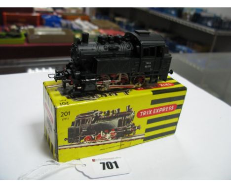 Trix Express "HO" Gauge Three Rail Ref 201 0-6-0 Tank Steam Locomotive, R/No 80018, excellent boxed condition.