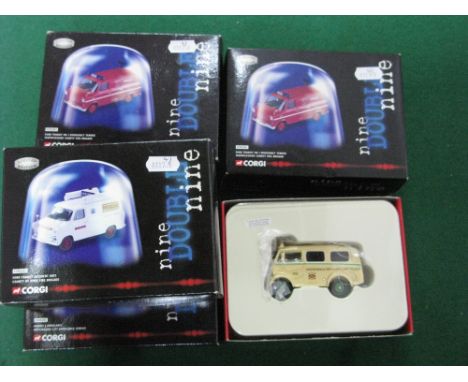 Four Corgi 'Nine Double Nine' 1:43rd Scale Diecast Model Emergency Service Vehicles, including #CC02302 Ford Transit Accident