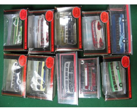 Ten 1:76th Scale Diecast Model Buses, by EFE, Corgi 'The Original Omnibus Company', including EFE AEC Regal Windover Trent, b