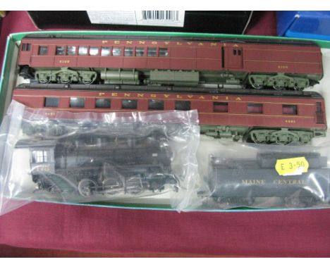 An "Heritage Steam Collection" "HO" Gauge American Outline 0-6-0 Steam Locomotive and Eight Wheel Double Bogie Tender, overal