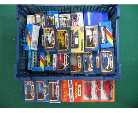Approximately Twenty Five Modern Diecast Model Vehicles, by Matchbox and similar including MB-38 Ford Model A, all in origina