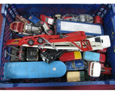A Quantity of 1960's/1970's Corgi Diecast Vehicles, including two tier Scammel Car Transporter, all playworn.