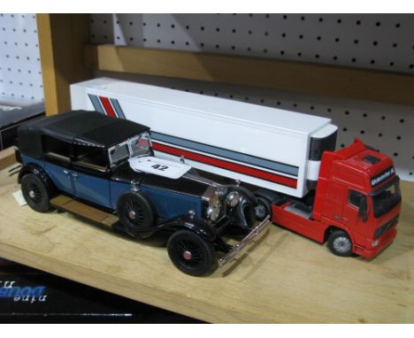 Franklin Mint 1:24th Scale Diecast Model 1929 Rolls Royce Phantom I, some damage noted, including missing bonnet mascot, Jual